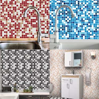 Papel de Parede Plástico Adesivo tipo Contact Pastilhas Lavável ,Cozinha, Banheiro, Box Diversas Cores e Tamanhos