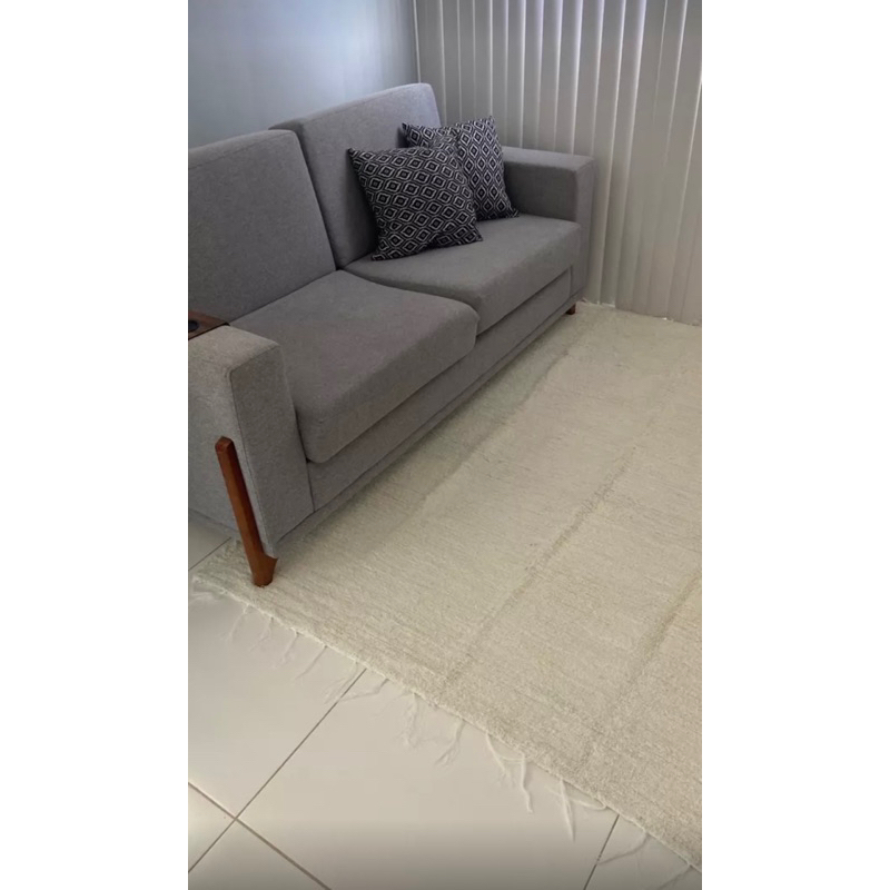 TAPETE SALA DE TEAR,RÚSTICO DE ALGODÃO CRU 2.0x2.50 em Oferta na Shopee