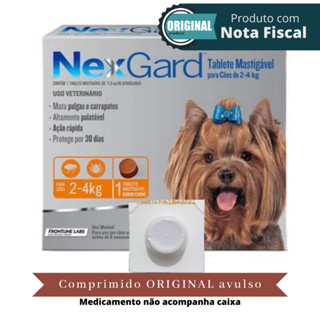 NexGard Antipulgas e Carrapatos para Cães de 2 a 4 kg 1 tablete AVULSO