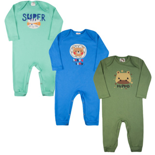 Kit 3 Macacão Bebê Infantil Algodão Manga Longa Menino Ou Menina Sortidos em Oferta na Shopee