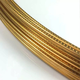 Traste Dourado Latão Médio DHP-24B ALT=1.2mm / LARG=2.4mm para Violão/Guitarra (Metro)