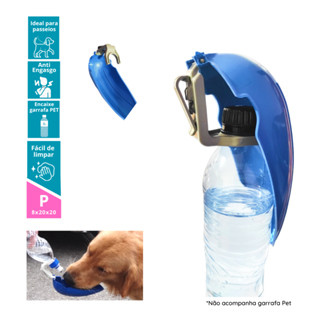 Bebedouro para Passeio Portátil para Cães e Gatos Compatível com Garrafa Pet