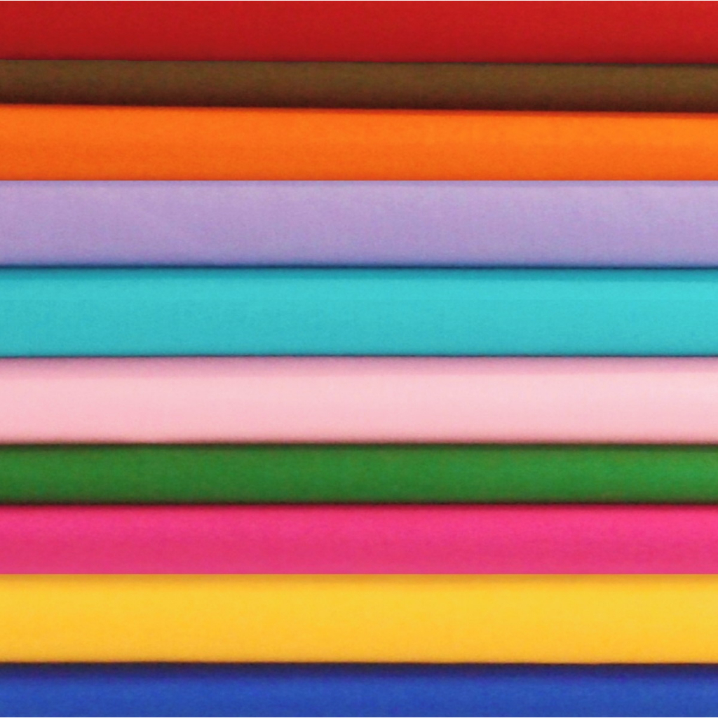 KIT c/10 Cores Lisas | Tricoline 100% Algodão (20x75cm)