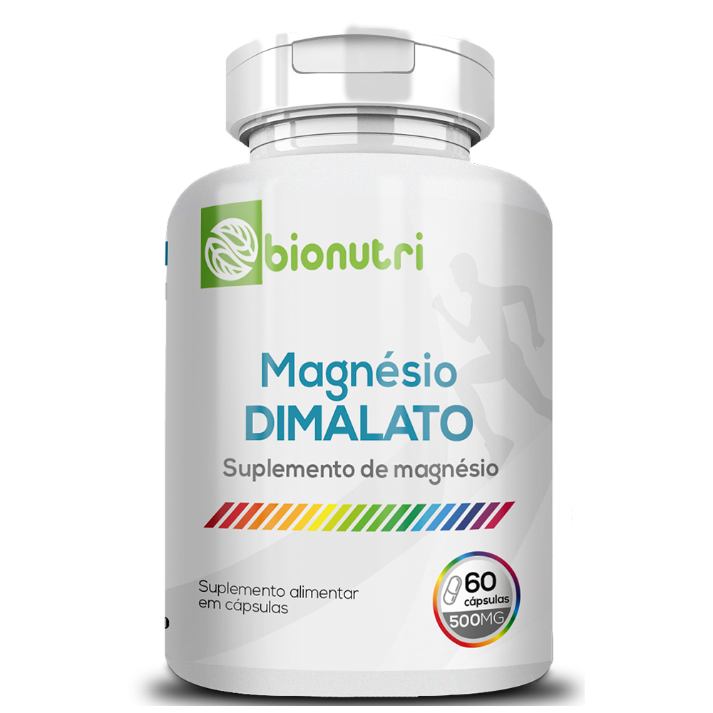 Magnésio Dimalato Natural 60 Cápsulas 500mg  Bionutri