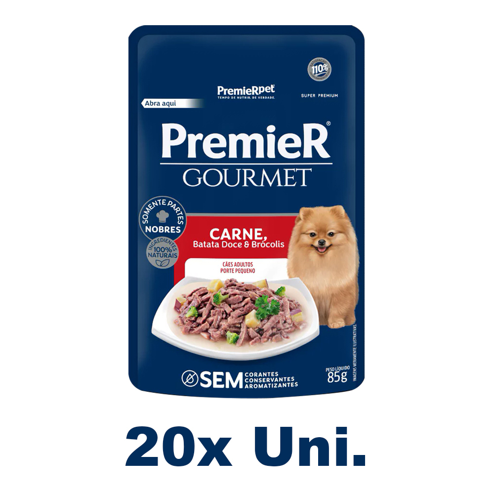 Premier Gourmet Cães Carne E Batata - 85g ( 20 Unidades )