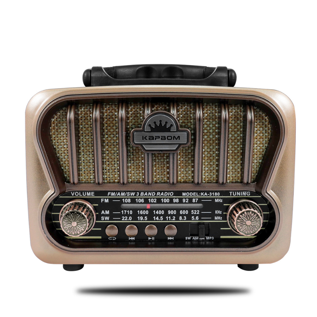 rádio retro com bluetooth vintage AM/FM/USB/MP3 KA-3180