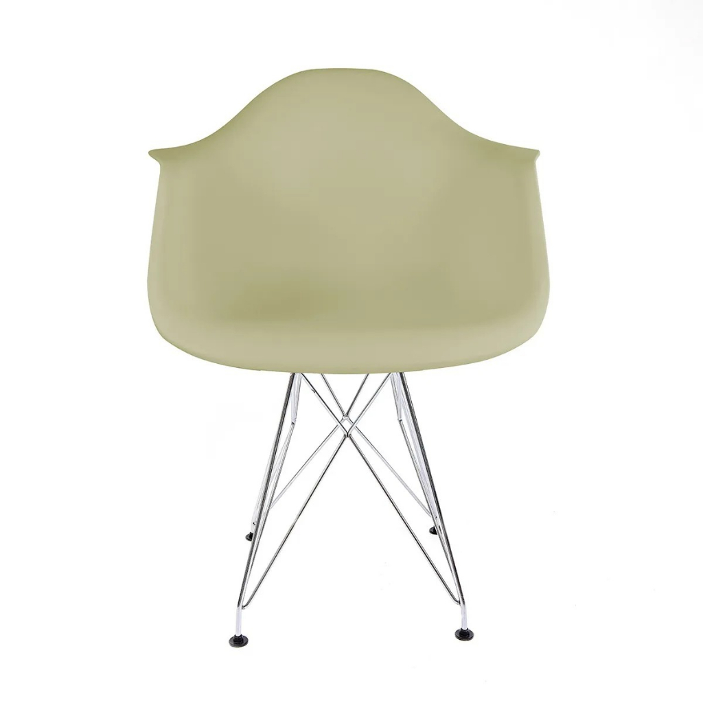 Cadeira Eames Arm PP Fendi Eiffel Cromada