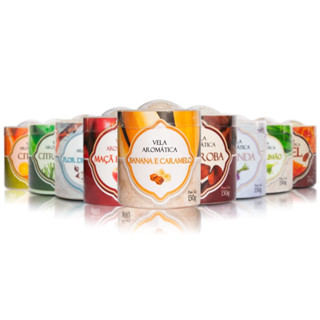 Vela Aromática Perfumada 130g Diversos Aromas 72h de Queima Escolha o Aroma