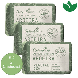 Kit 3 Unidades Sabonete em Barra Aroeira 110g Cheiro D´Ervas em Oferta na Shopee