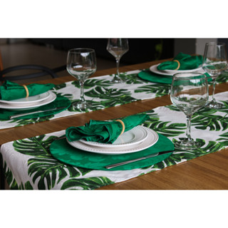 Trilho de mesa jacquard 1,60 mesa posta costela de adão