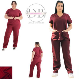 Conjunto pijama scrub cirúrgico hospitalar/ UNISSEX Uniforme Profissional Hospital 95