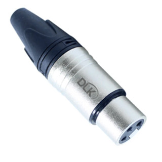 Plug Conector XLR Femea Datalink Profissional DLK canon 3 polos linha xlr004 p/ microfone