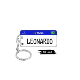 kit 10 Chaveiros Personalizados Placa Mercosul Nome,Foto,Data,Cor.
