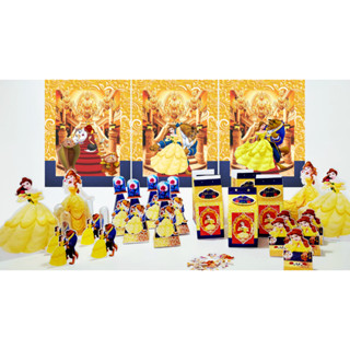 Kit Festa Só Um Bolinho Da Bela e a Fera com 47 Itens