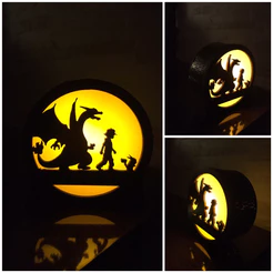 luminária Pokemon - Sharizard - Ash - Pikachu