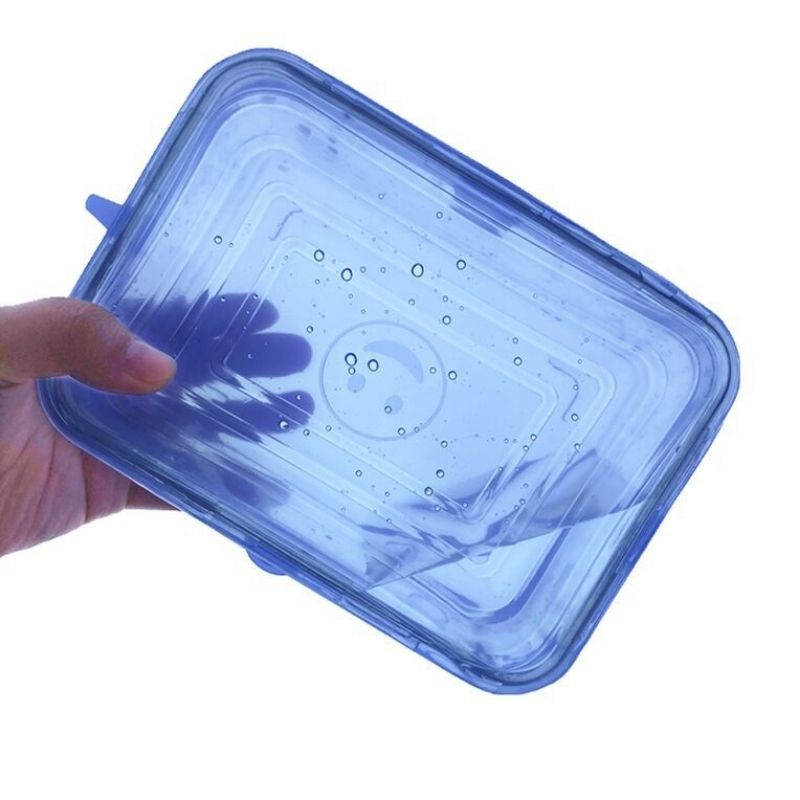 Kit 6 Tampas Panela Silicone Universal Reutilizável Elástica Tampas Silicone Cozinha Geladeira