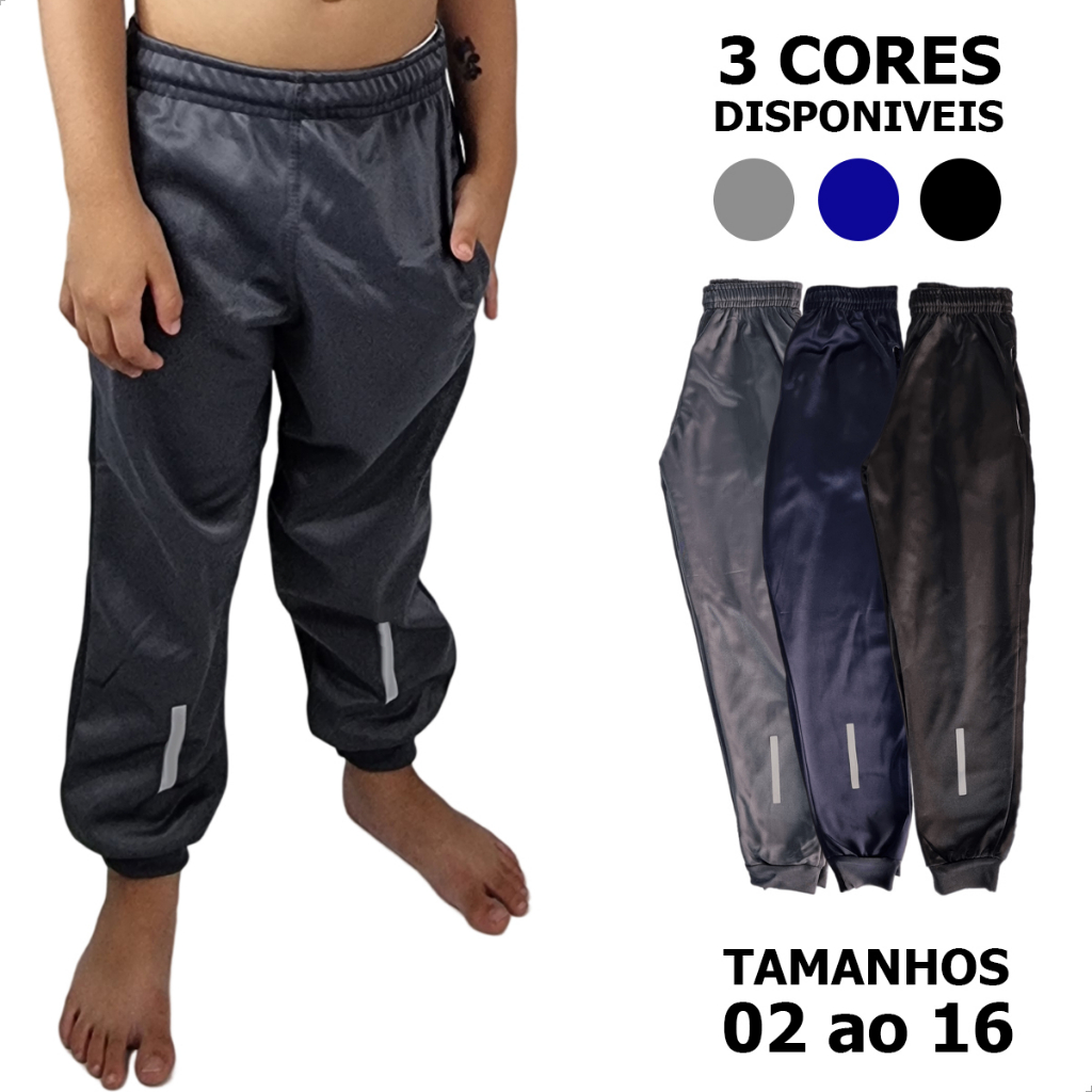 Calça Infantil Jogger Masculina Tamanho 2 Ao 16 Juvenil Promoção Flanelada com Punho em Oferta na Shopee