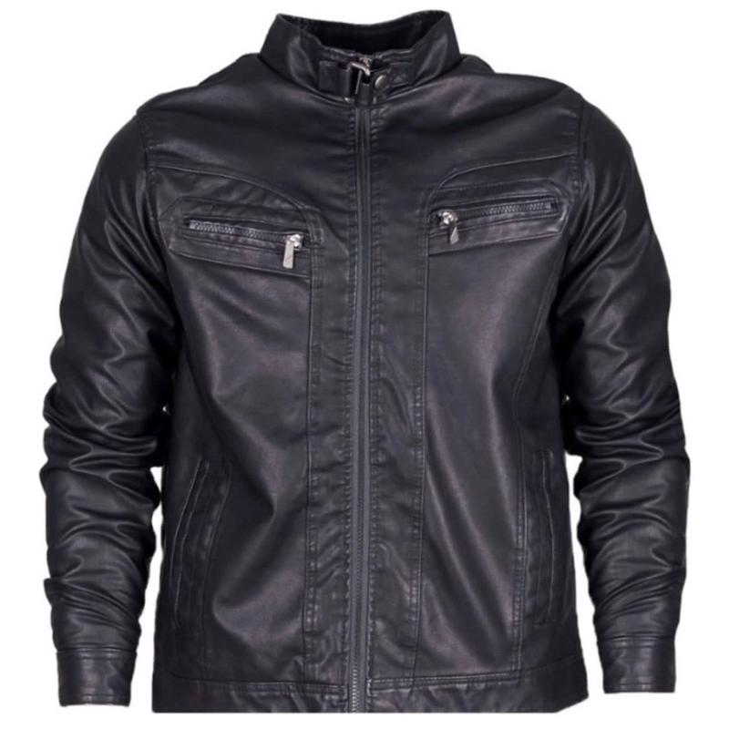 Jaqueta Couro Masculina Blusa Casaco Frio Forrada Motoqueiro Clássica