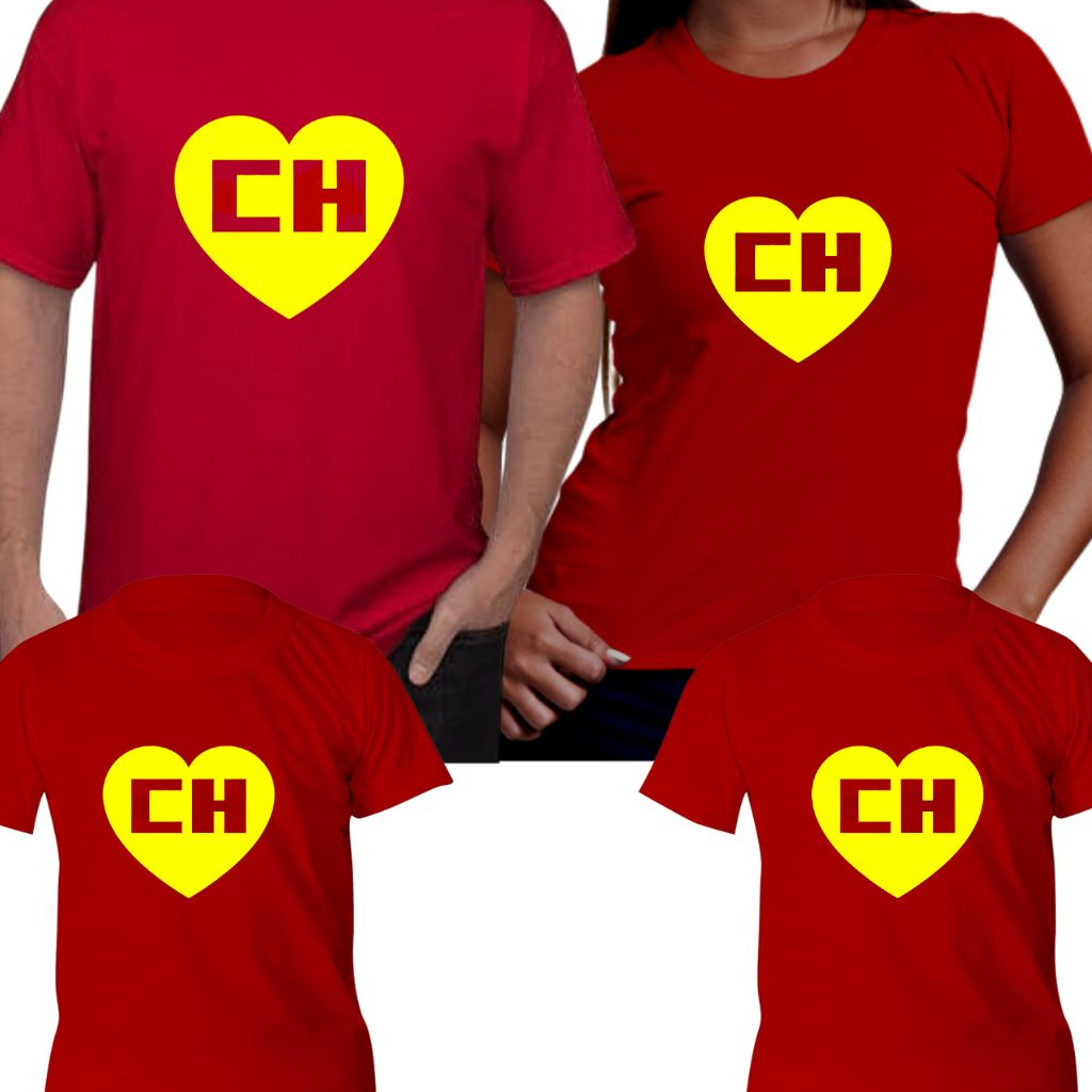 Camisas Kit Familia Camisetas Tal Pai tal Filho(a) Tal Mãe Tal Filha Chapolin Chaves monte seu kit