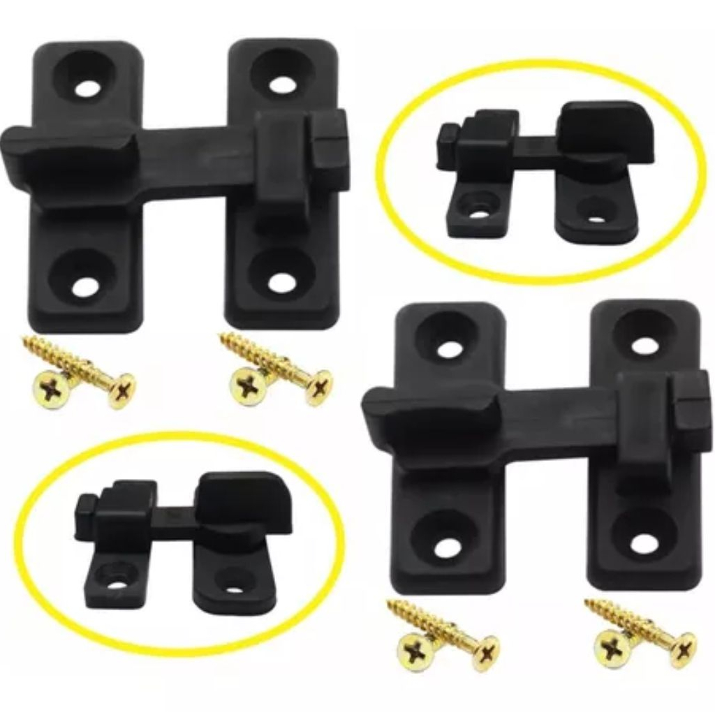 2x Fecho Trinco Tramela Bico Virado para portas e janelas C/ Parafusos PTO em Oferta na Shopee