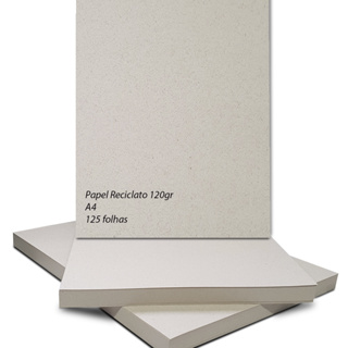 Papel Reciclato 120g A4 125 Folhas em Oferta na Shopee