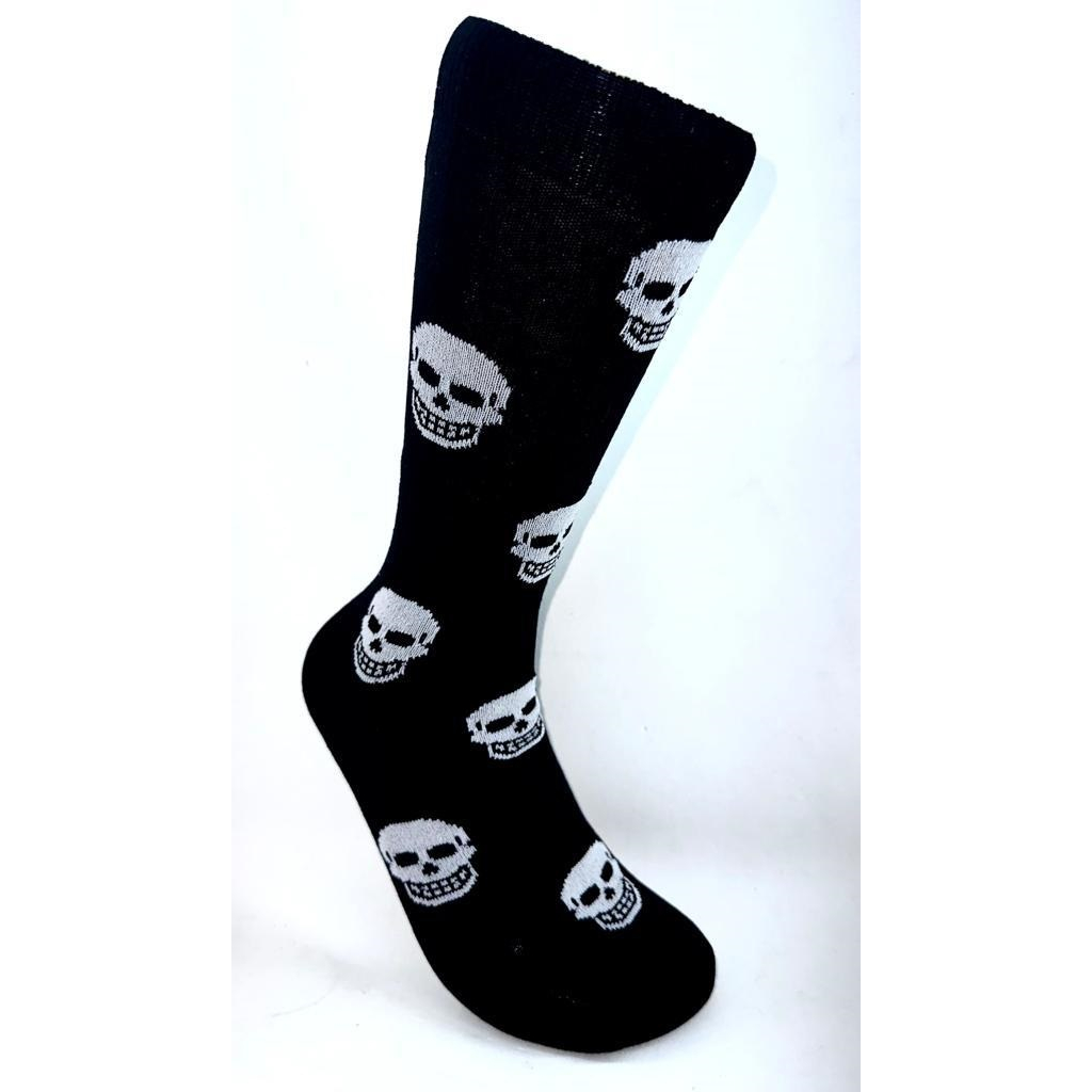 Meia Cano Alto Caveira