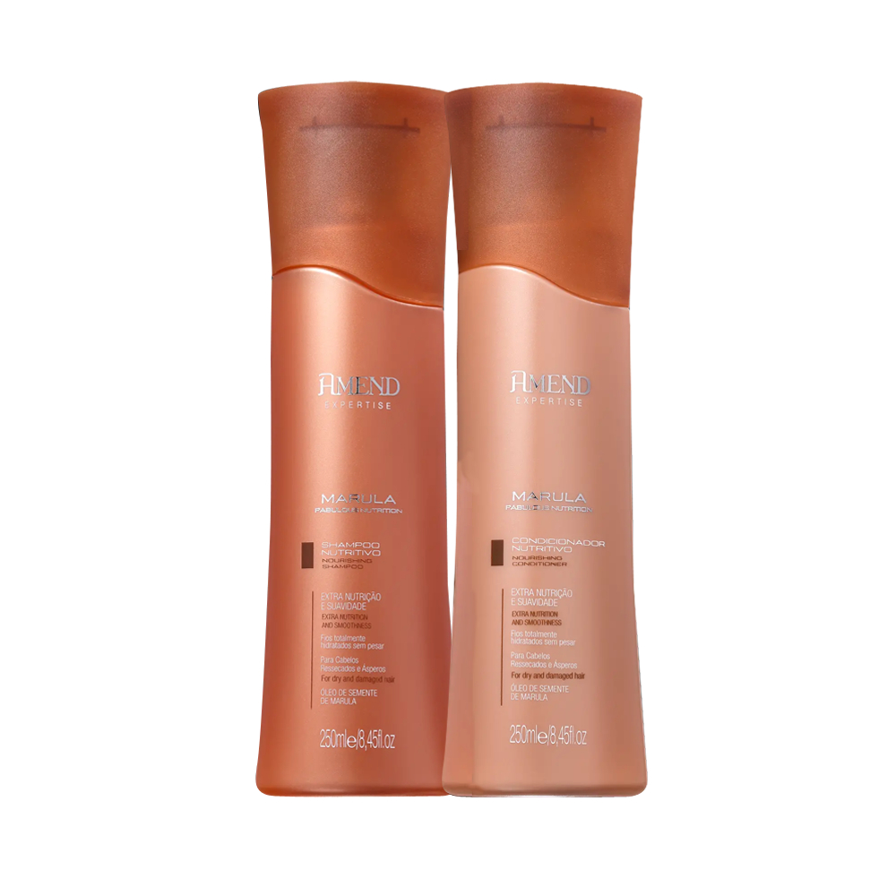 AMEND EXPERTISE KIT MARULA FABULOUS NUTRITION SHAMPOO E CONDICIONADOR - 250ML em Oferta na Shopee