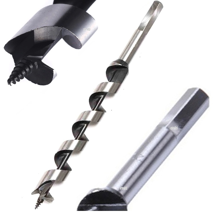 Broca mourao estaca palanque para madeira tipo espiral ou serpentina 18mm x 220mm