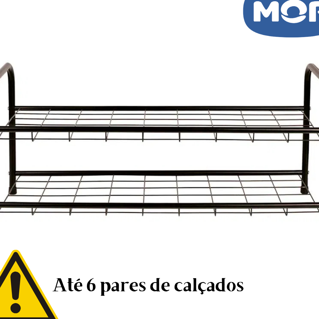 Sapateira Organizadora 6 Pares Sapatos 2 Andares Aço Mor em Oferta na Shopee