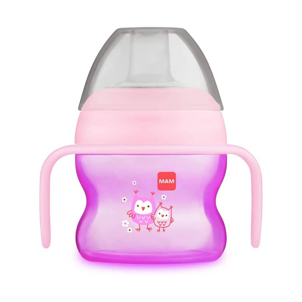Copo de Transição infantil Antivazamento 150ml Rosa – MAM em Oferta na Shopee