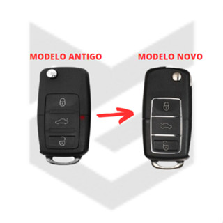 Chave Canivete Carcaça Para Modelo VW Gol G5 Polo Fox Voyage Modelo Novo