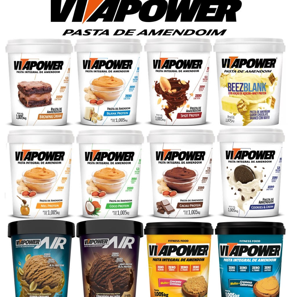 Pasta De Amendoim Vitapower Sabores Premium