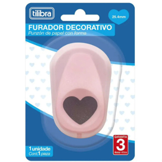 Furador artesanal 25,4mm tilibra coracao em Oferta na Shopee