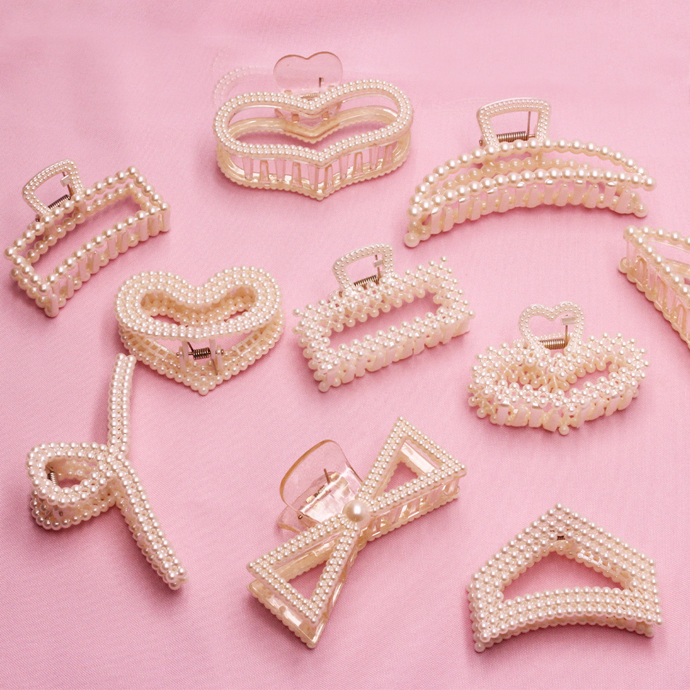 Piranha de pérolas, acessório de cabelo, penteados, elegante, sofisticado, moda, beleza Sortidos