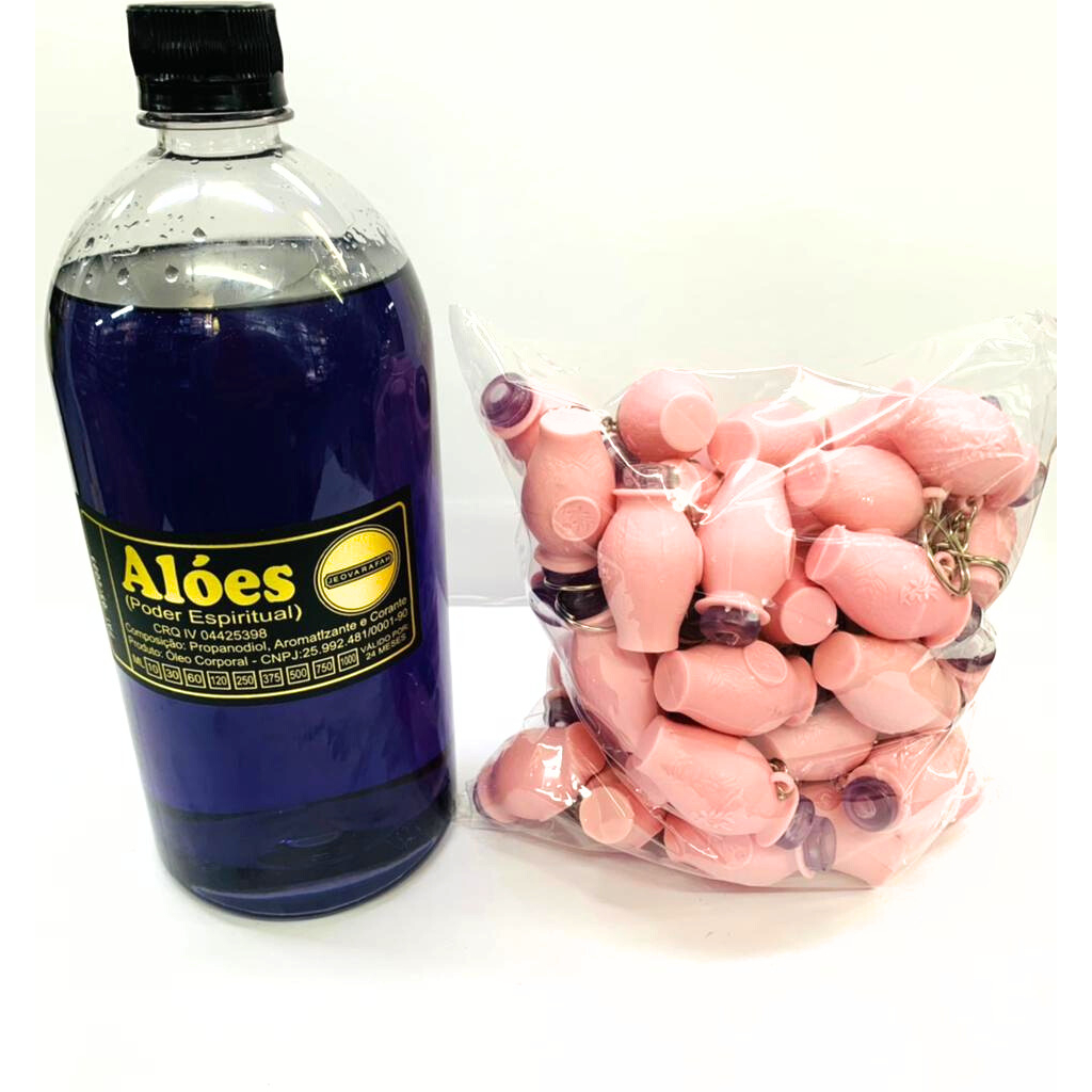 Kit 01 Litro de Óleo Aloés + 01 Pct de Botija Rosas C/50 Unidades