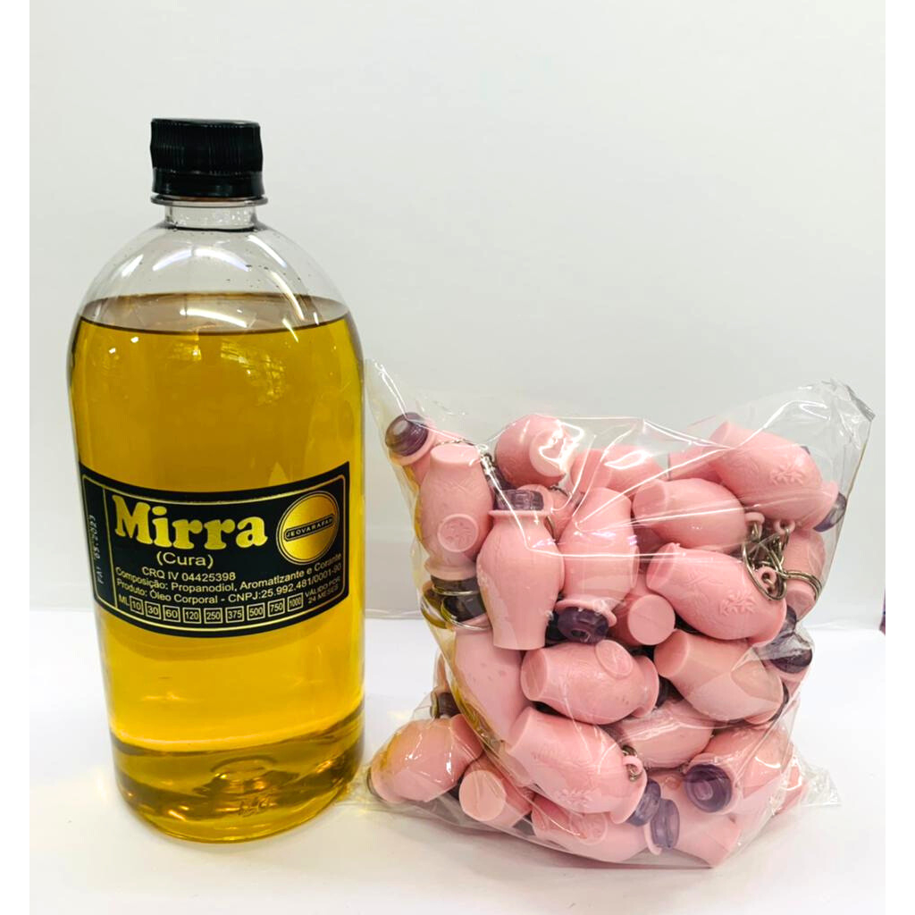 Kit 01 Litro de Óleo Mirra  + 01 Pct de Botija Rosas C/50 Unidades