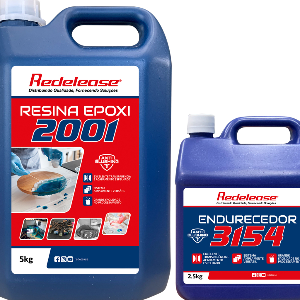 Resina 2001 Epoxi Transparente de Alta Viscosidade Com Endurecedor 3154 [7,5 Kg] em Oferta na Shopee