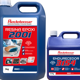 Resina 2001 Epoxi Transparente de Alta Viscosidade Com Endurecedor 3154 [7,5 Kg] em Oferta na Shopee