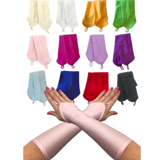 Luva Mitene Lycra Festa Fantasia Princesa Cosplay Diversas Cores em Oferta na Shopee