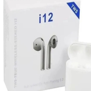 Fone de Ouvido Sem Fio i12 Tws Bluetooth Com Touch Bluetooth 5.0 BRANCO
