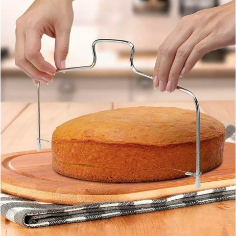 Cortador Nivelador Fatiador Divisor de Bolos Fio Duplo Confeitaria 33CM em Oferta na Shopee