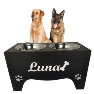 Comedouro Elevado Pet Duplo + Tigelas Inox G