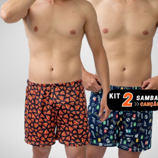 Kit 2 Cueca Samba Canção Pijamas Masculino Short para Dormir Descansar Lazer Produto de Qualidade
