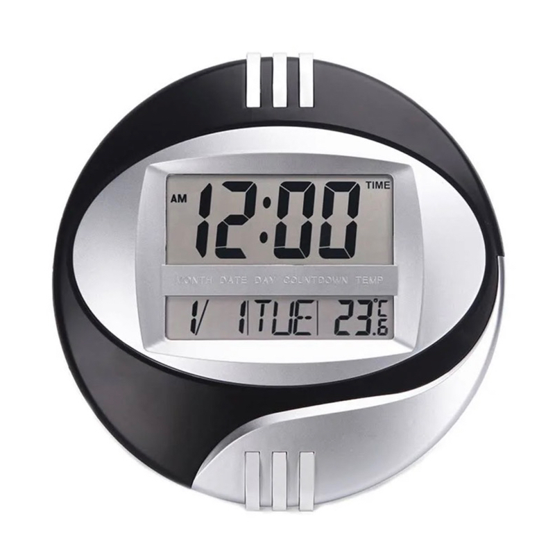 Display de temperatura digital parede relógio eletrônico lcd moderne calendário led suporte relógio