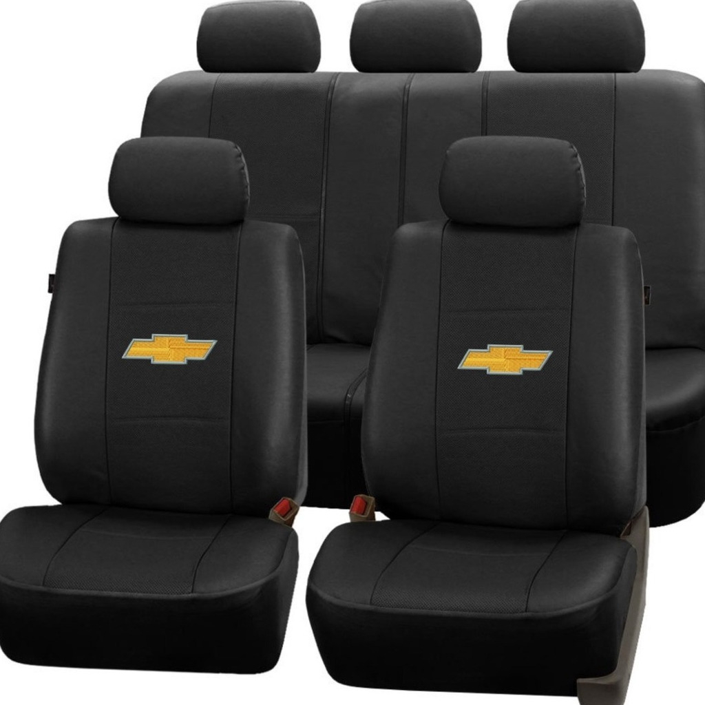 Jogo De Capa Para Banco Automotivo em Couro Carros Corsa Celta Prisma Onix Classic Com Logomarca GM