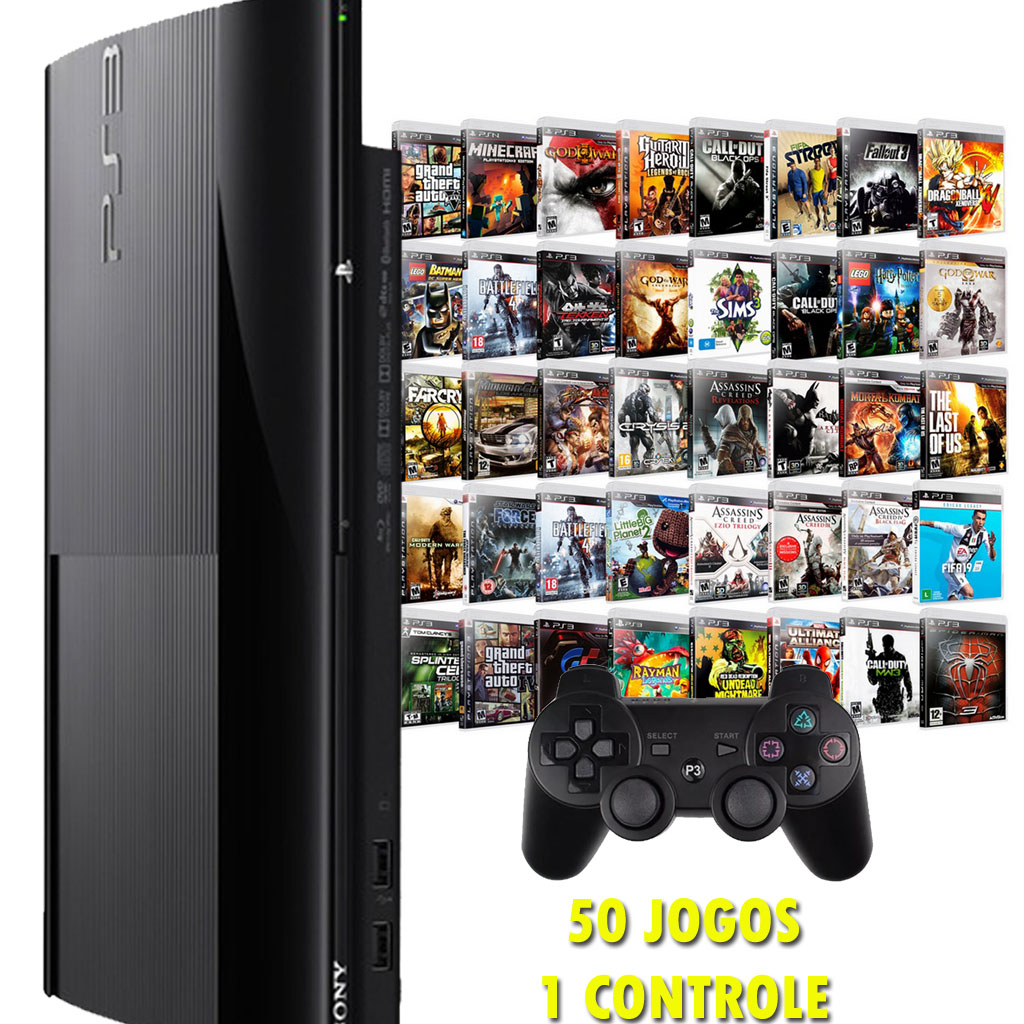 Sony Ps3 Playstation 3 Super Slim Melhores jogos