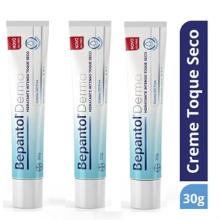 Kit com 3x Bepantol Derma Toque Seco Creme Hidratante Intenso 30gr cada