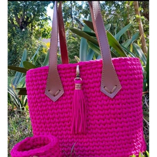 ALCAS P BOLSAS ARTESANATO CROCHÊ o (PAR) 3F em Oferta na Shopee