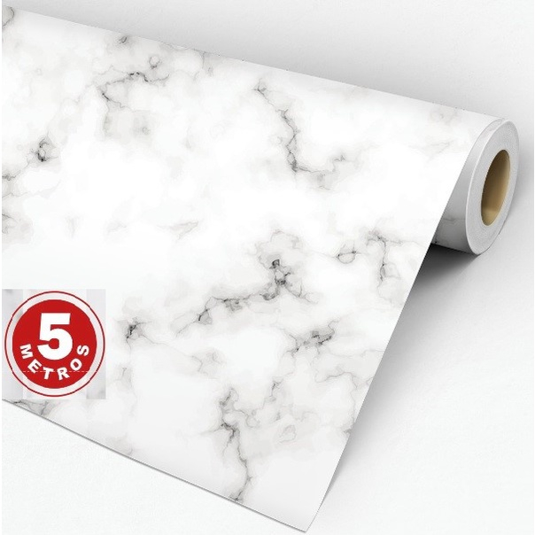 Papel de Parede PREMIUM Rolo 5 Metros Autoadesivo Mármore Adesivo 5mx45cm