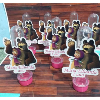 Aplique de tubete marsha e o urso  em 3d - 20 ou 40 unds em Oferta na Shopee